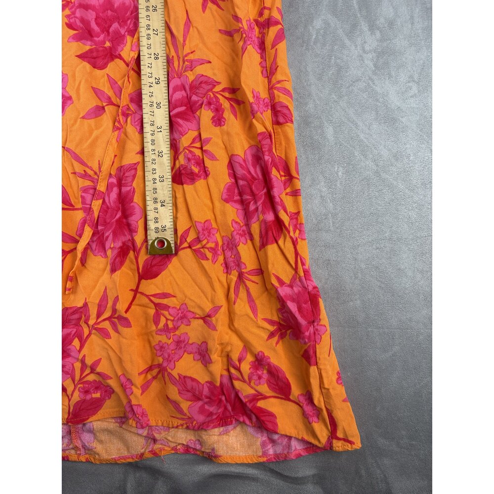 Nobody's Child Floral Orange Pink Maxi Dress Size 6 - Picture 10 of 10